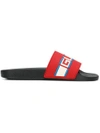 GUCCI GUCCI GUCCI STRIPE SLIDES - RED