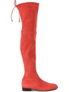 STUART WEITZMAN STUART WEITZMAN LOWLAND THIGH HIGH BOOTS - PINK