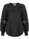 SEE BY CHLOÉ SEE BY CHLOÉ LACE DETAIL BLOUSE - BLACK