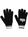 DOLCE & GABBANA CROWN LOGO INTARSIA GLOVES