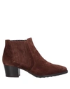Tod's Ankle Boots In Cocoa