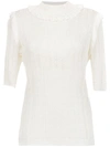 ANDREA BOGOSIAN RUFFLED KNIT BLOUSE