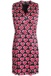 LOVE MOSCHINO PRINTED SATIN MINI DRESS,3074457345619328491