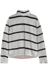 ASHISH ASHISH WOMAN STRIPED SEQUINED SILK-GEORGETTE TURTLENECK TOP SILVER,3074457345618898334