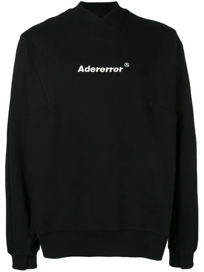 Ader Error Oversized Logo Jumper In Black