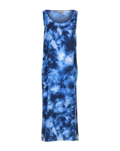 Michael Kors Silk Top In Blue