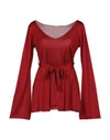 Shop Malo Woman Sweater Burgundy Size L Silk In Red