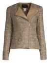 LAFAYETTE 148 Trista Tweed & Leather Jacket