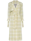 MATERIEL CHECK WOOL TRENCH COAT