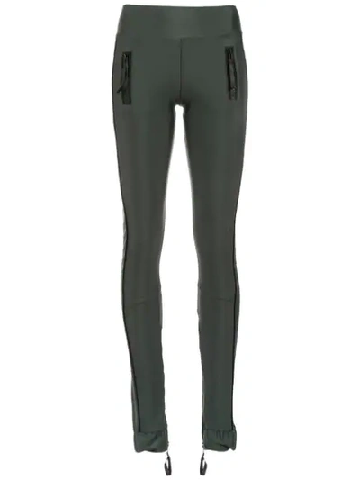 Andrea Bogosian Panelled Skinny Trousers In Green