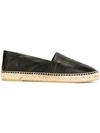 Kenzo Tiger Embroidered Espadrilles In Black