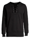 DIESEL BLACK GOLD DBG Lace-Up Cotton Sweatshirt