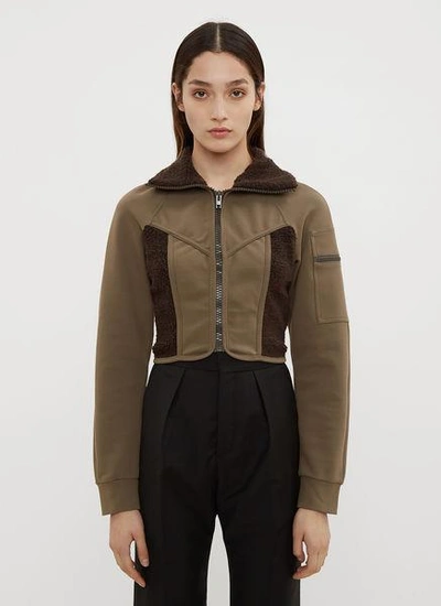 Atlein Cropped Jersey Wetsuit Jacket In Brown