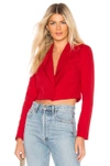 ABOUT US ABOUT US WILLOW CROPPED BLAZER IN RED.,ABOR-WO3