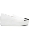 MIU MIU MIU MIU SLIP-ON PLATFORM trainers - WHITE