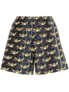 ADAM SELMAN ADAM SELMAN BANANA GRAPHIC SHORTS - BLACK