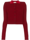 SHUSHU-TONG CABLE KNIT CROPPED WOOL CASHMERE