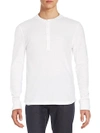 7 FOR ALL MANKIND Stretch Cotton Henley Tee,0400090073785