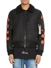 OFF-WHITE CHECKER BOMBER JACKET,0400097845824