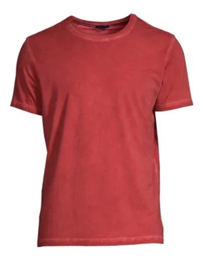 Patrick Assaraf Sublime Wash Tee In Rocket Red