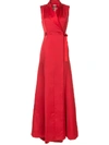 ALEXIS MABILLE ALEXIS MABILLE WAIST-TIED MAXI DRESS - 红色