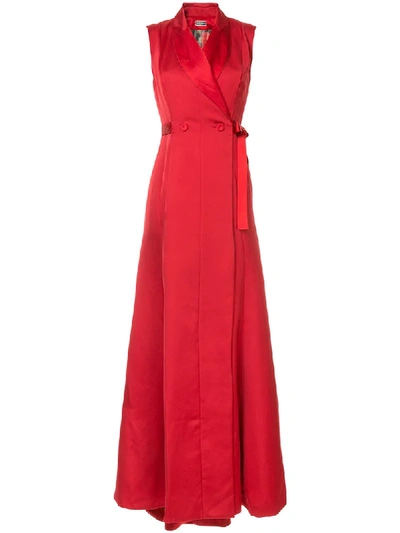 Alexis Mabille Waist-tied Maxi Dress - 红色 In Red