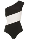 ADRIANA DEGREAS ONE SHOULDER SWIMSUIT