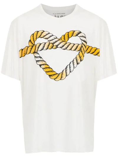 À La Garçonne Corda Coração T-shirt - 白色 In White