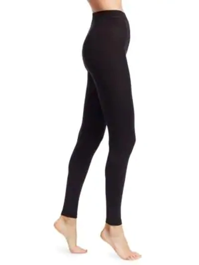 Donna Karan Evolution Matte Jersey Footless Tights In Black