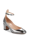 VALENTINO GARAVANI TANGO METALLIC LEATHER PUMPS,0400098401706