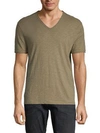 JOHN VARVATOS Slub V-Neck Tee,0400099273684