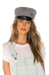 Ruslan Baginskiy Contrast-peak Baker Boy Hat In Grey