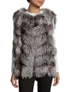 LA FIORENTINA Fluffy Fox Fur Vest,0400095585826