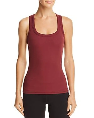 Alo Yoga Support Rib-knit Tank In Black Cherry