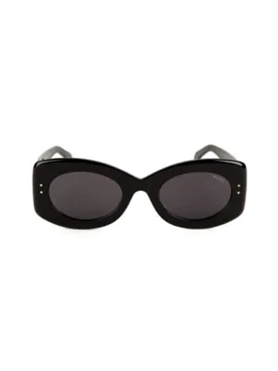 Alaïa Le Petale 63mm Oversize Round Sunglasses In Black Black Grey
