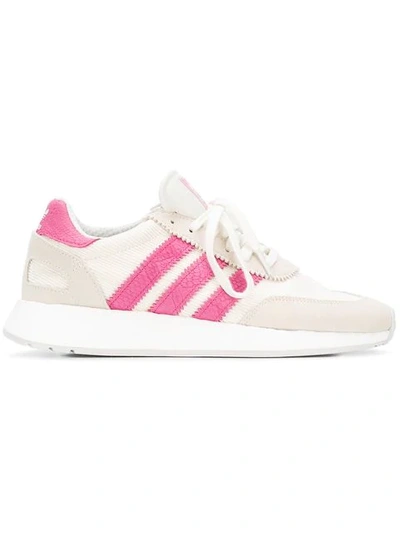 Adidas Originals I-5923 Leather And Suede-trimmed Ribbed-knit Sneakers In White