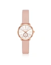 MICHAEL KORS WOMENS ROSE GOLD-TONE AND BLUSH LEATHER PORTIA WATCH,10691472