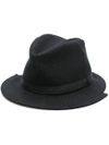 YOHJI YAMAMOTO YOHJI YAMAMOTO FEDORA HAT - BLACK