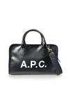 Apc Sac Sylvie Faux Leather Satchel - Black In Black