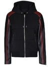 GIVENCHY CONTRASTING SLEEVES HOODED JACKET,10691607