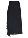 N°21 Flared Midi Skirt In Black
