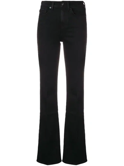 7 For All Mankind Illusion Bootcut Cropped Jeans In Black