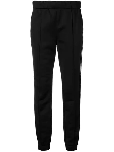 Alexander Wang T Logo Stripe Track Pants In Black