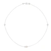 LILY & ROO STERLING SILVER SIX PEARL CHOKER NECKLACE