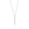 LILY & ROO Sterling Silver Diamond Style Bar Drop Necklace