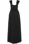 ALEXANDER MCQUEEN RUCHED MESH GOWN