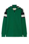 GUCCI Embroidered striped wool, silk and cashmere-blend sweater