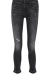 R13 ALISON DISTRESSED LOW-RISE SKINNY JEANS
