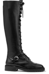 TABITHA SIMMONS ALFRI LACE-UP LEATHER KNEE BOOTS