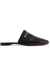 GIVENCHY BEDFORD LOGO-PRINT LEATHER SLIPPERS